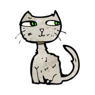 scruffy cat cartoon N2