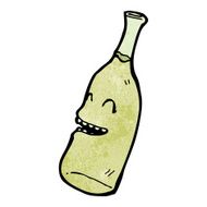 cartoon wine bottle N26