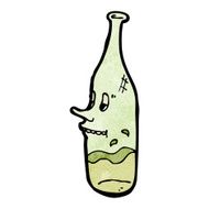 cartoon wine bottle N27