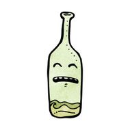 cartoon wine bottle N28