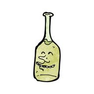 cartoon wine bottle N29