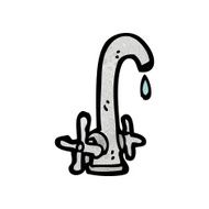 cartoon dripping faucet N6