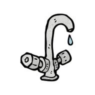 cartoon dripping faucet N7