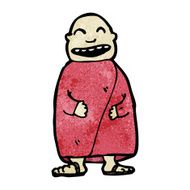 cartoon laughing monk N2
