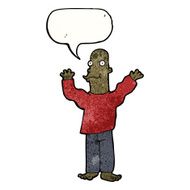 cartoon excited man N111