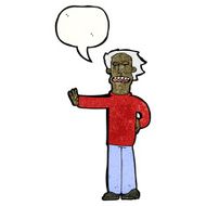 cartoon man gestureing to stop