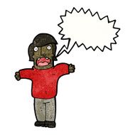 cartoon frightened man N119