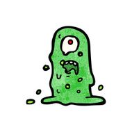 cartoon slime blob monster N12
