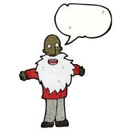 cartoon bearded old man with speech bubble N49
