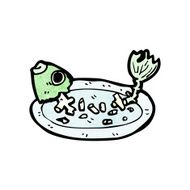 Cartoon Fish Bones N21