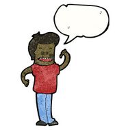 cartoon boy with speech bubble N19