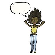 cartoon woman waking from nightmare N2