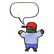 cartoon boy with speech bubble N20