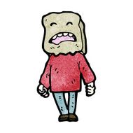 cartoon man with bag on head N6