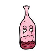 red wine bottle cartoon character N6