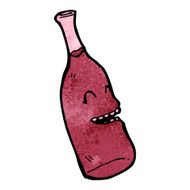 red wine bottle cartoon character N9