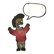 cartoon frightened man N121