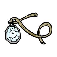 cartoon diamond necklace