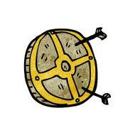 cartoon medieval shield N12