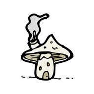 cartoon fairy mushroom house N3