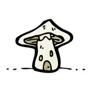 cartoon fairy mushroom house N4