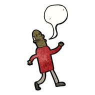cartoon strutting old man