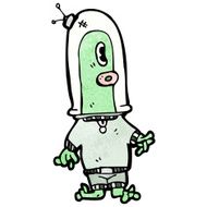 Cartoon Alien N128