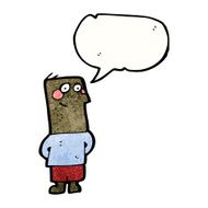 cartoon happy man with speech bubble N556