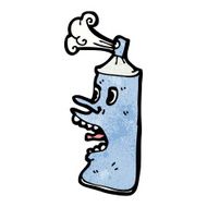 cartoon aerosol can N9