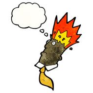 cartoon man with exploding head N12