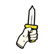 cartoon hand with knife N2