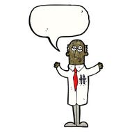 cartoon doctor with speech bubble