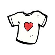 love heart tee shirt cartoon N3