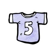 cartoon sports shirt with number five