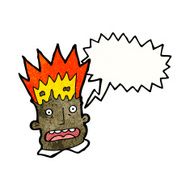 cartoon man with exploding head N13