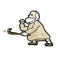 Angry Old Man Cartoon N5