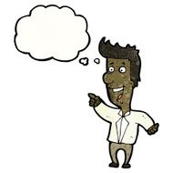 cartoon man pointing and laughing N39