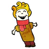 cartoon happy man with curly hair N2