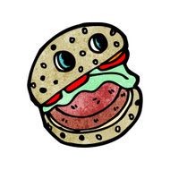 burger cartoon character N8