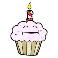 cartoon cupcake N158