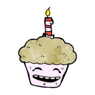 cartoon cupcake N159