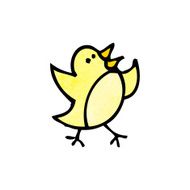 cartoon little bird doodle N5