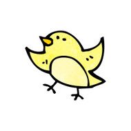 cartoon little bird doodle N6