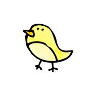 cartoon little bird doodle N7