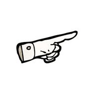 cartoon pointing hand N57
