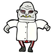cartoon zombie scientist N2