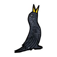 cartoon black bird N12