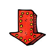 cartoon arrow sign N9