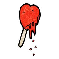 melting heart ice lolly cartoon N3