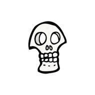 spooky skull symbol cartoon N10